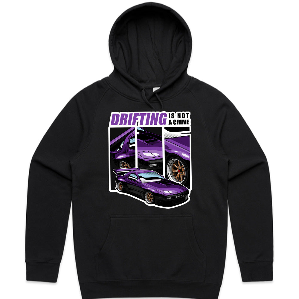 Drifting Is Not A Crime T-Shirt – Bold Car Drift Art for Enthusiasts