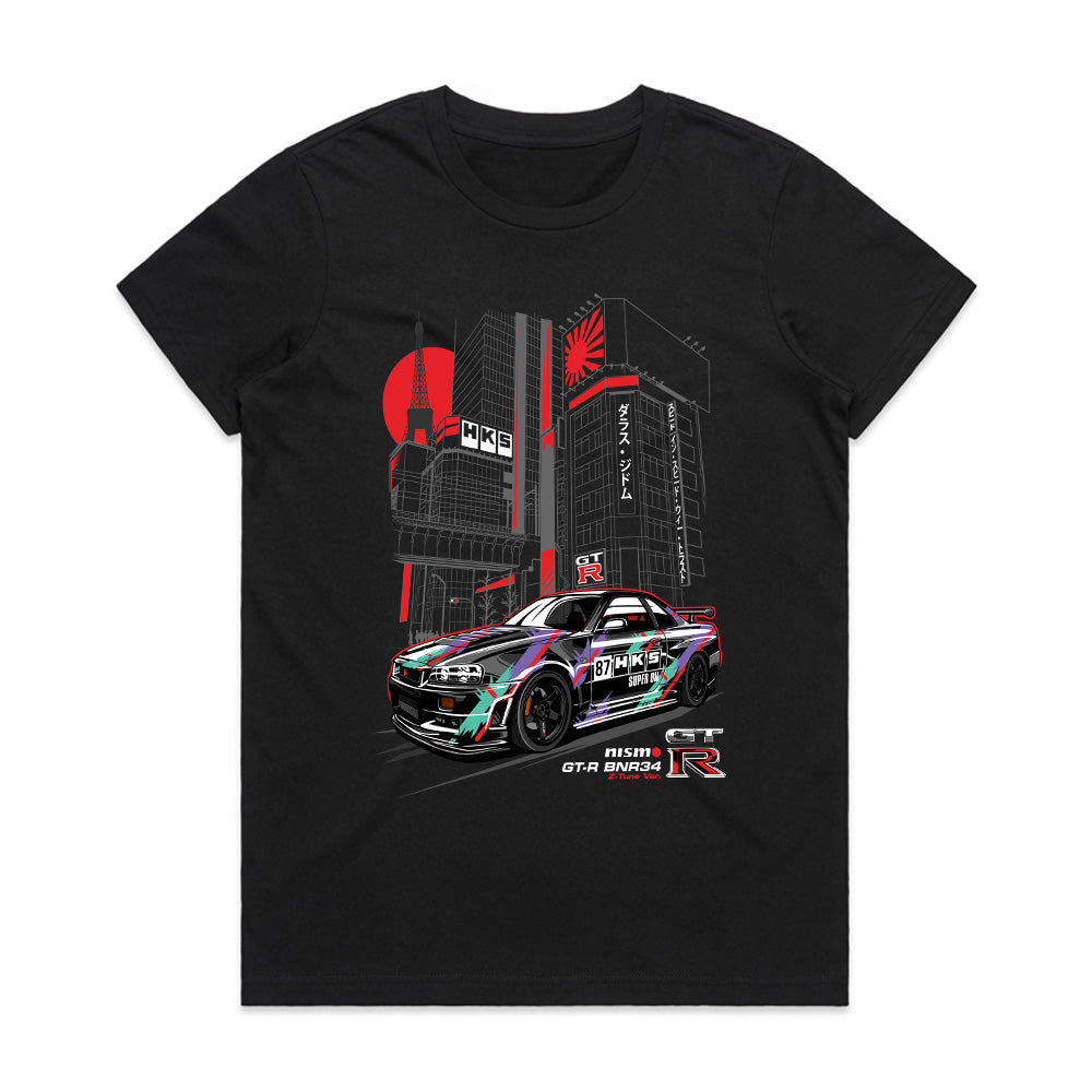 HKS Nissan GT-R R34 Tokyo Street Racing T-Shirt – JDM Icon