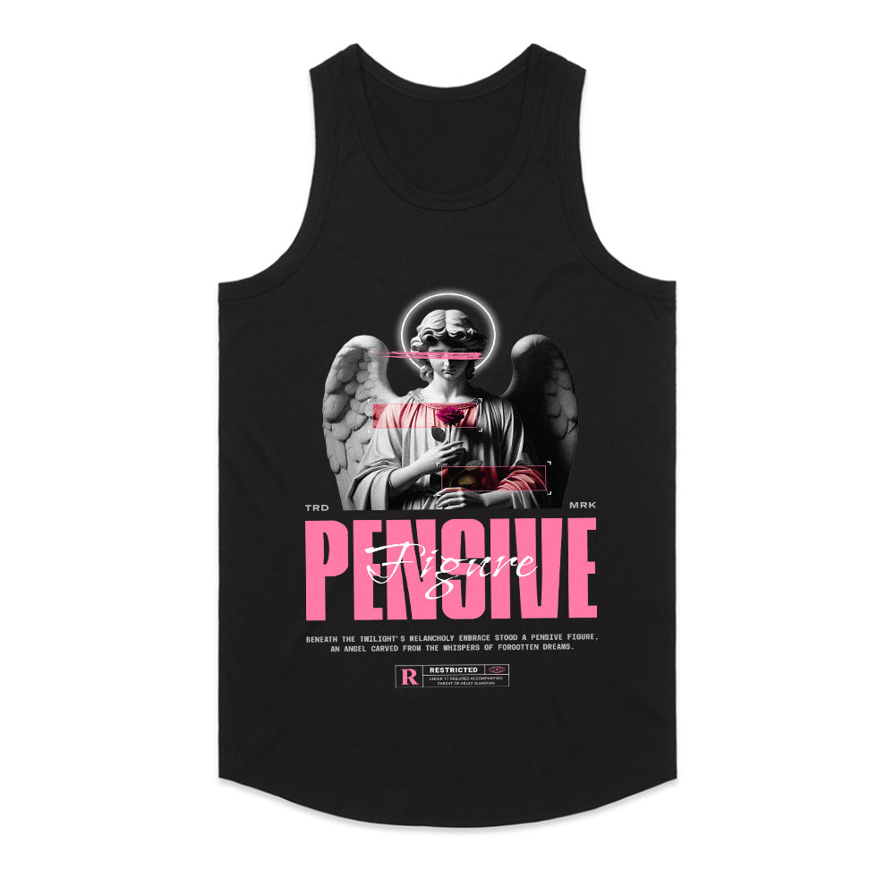 Twilight Reverie: Pensive Figure Angel Tee