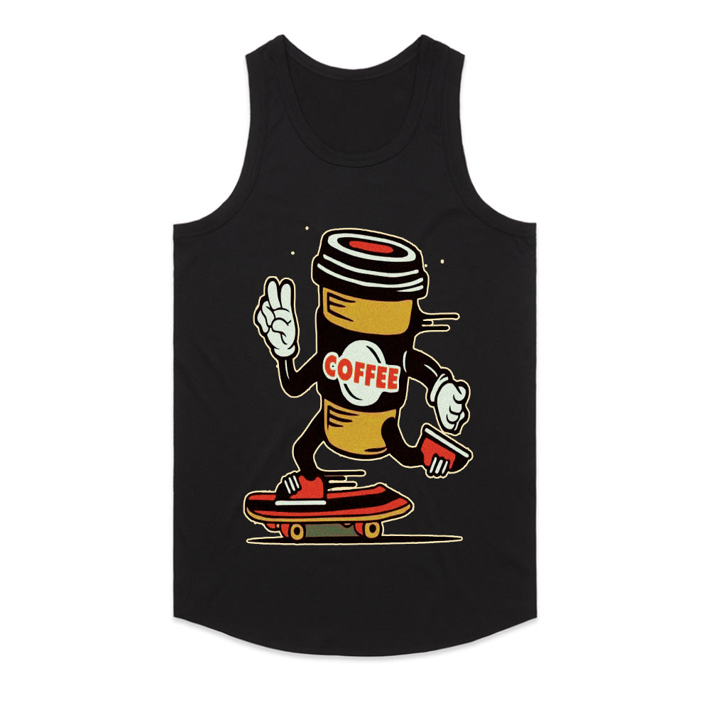 Caffeine Cruiser: Skate & Sip Coffee Tee