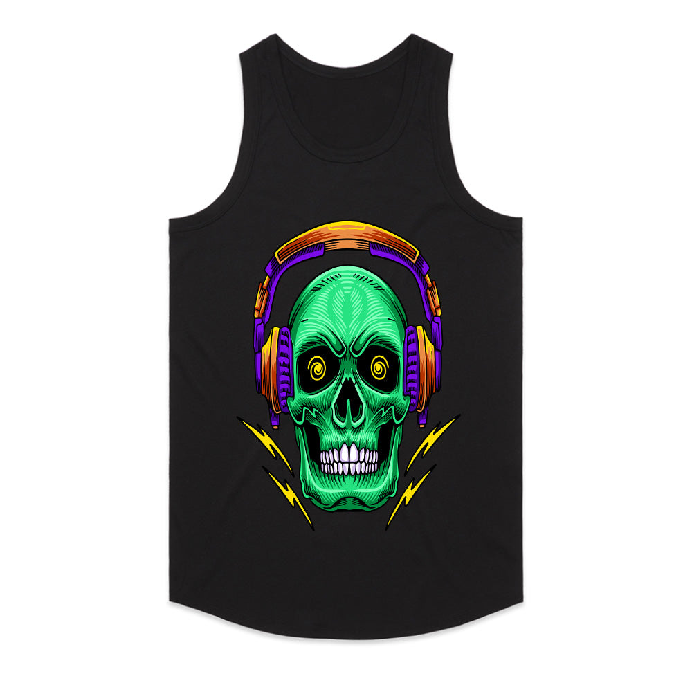 Neon Skull Headphones Shirt