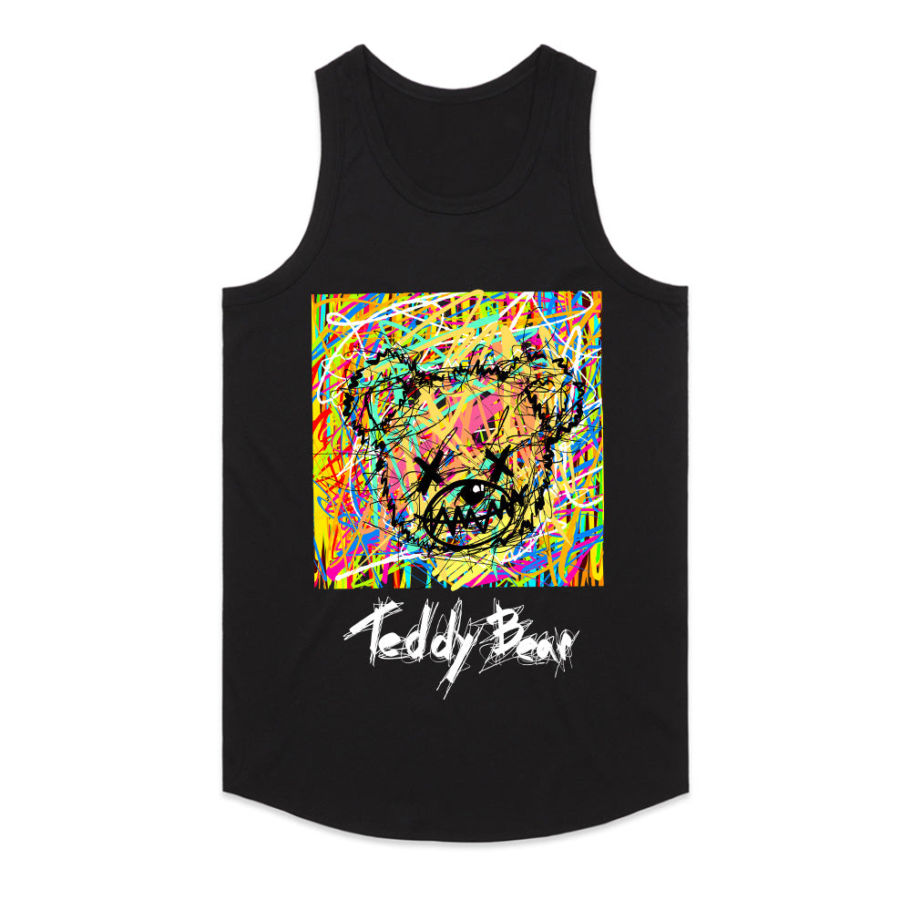 Chaotic Cuddles – Abstract Teddy Riot Tee