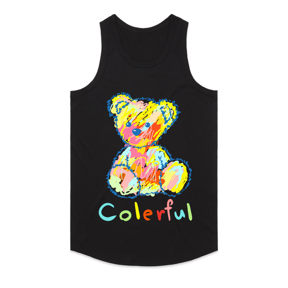 Crayon Chaos – Colorful Bear Scribble Tee