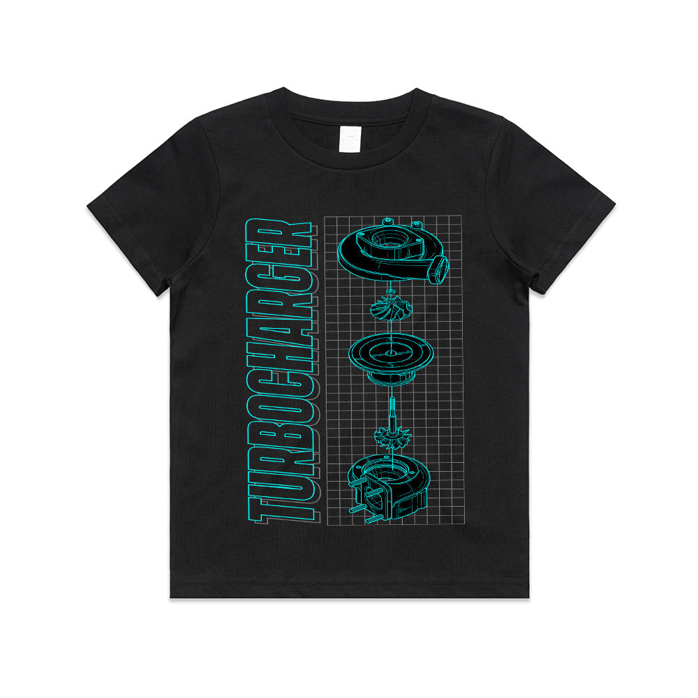 Turbocharger Blueprint – Engineering Precision T-Shirt