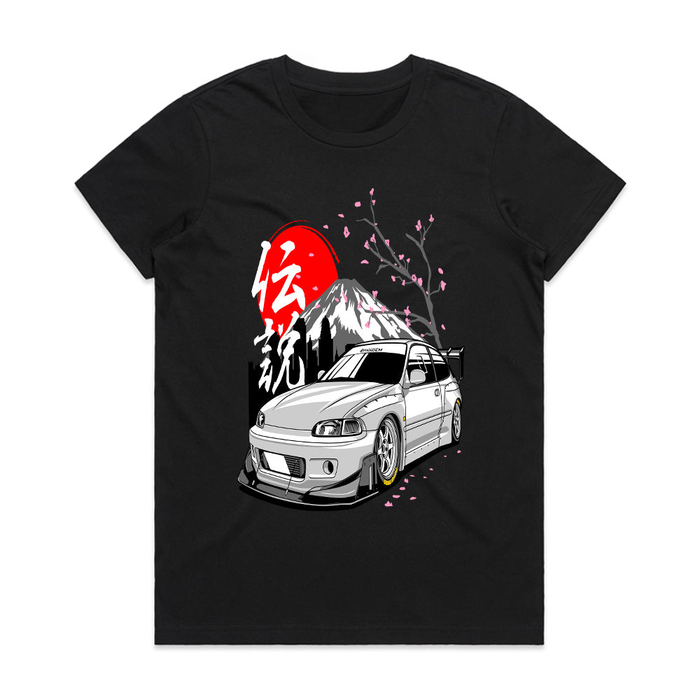 JDM Legend Civic Hatchback T-Shirt – Japanese Street Racing Style
