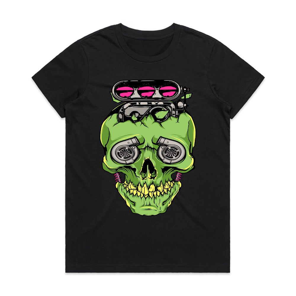 Turbocharged Skull – High-Boost Street Racing T-Shirt