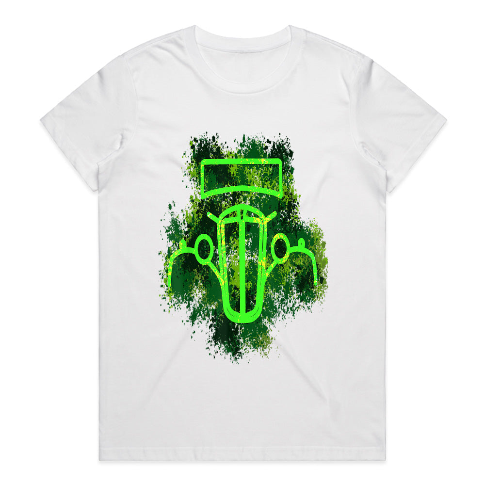 Green Vintage Classic Car Hot Rod Outline Graphic T-Shirt | Retro Hot Rod Design