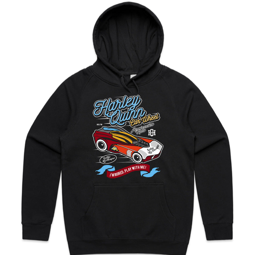 Harley Quinn "Car Wheel" T-Shirt – Playfully Wild Ride!