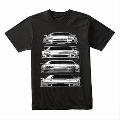 JDM Legends" Classic Japanese Sports Car Lineup T-Shirt