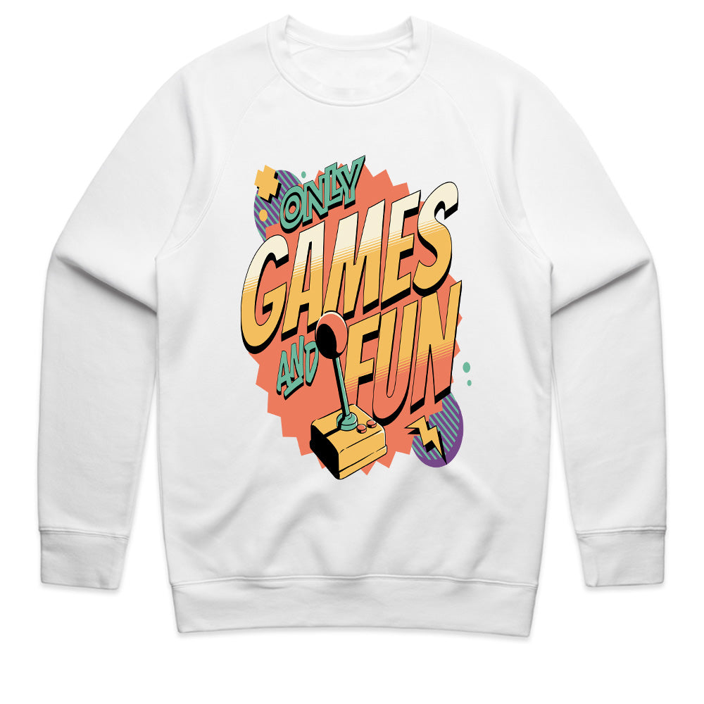 "Only Games and Fun – Retro Arcade Joystick Gaming T-Shirt"