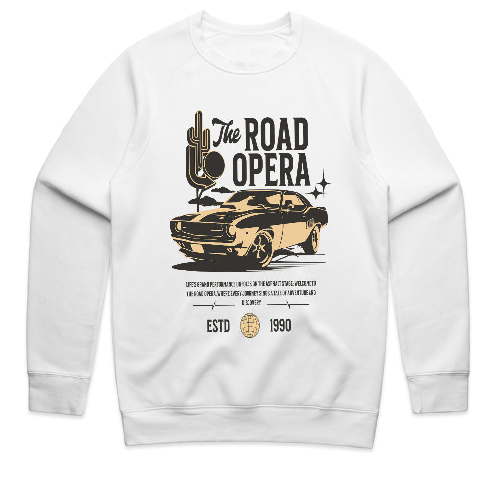 The Road Opera" Vintage Muscle Car T-Shirt – Classic Streetwear for Car Lovers