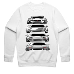 JDM Legends" Classic Japanese Sports Car Lineup T-Shirt