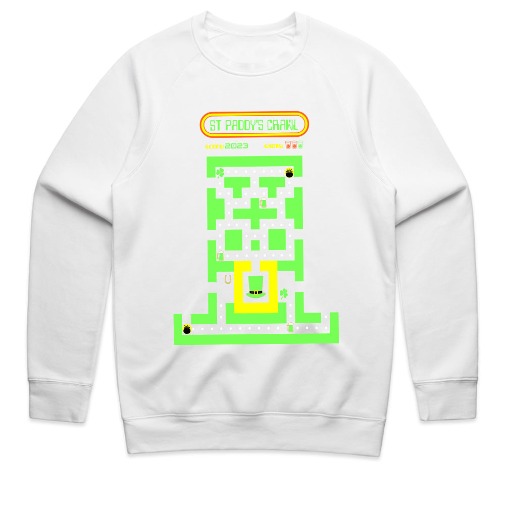 St. Paddy's Crawl Retro Arcade T-Shirt – Irish Gaming Fun!