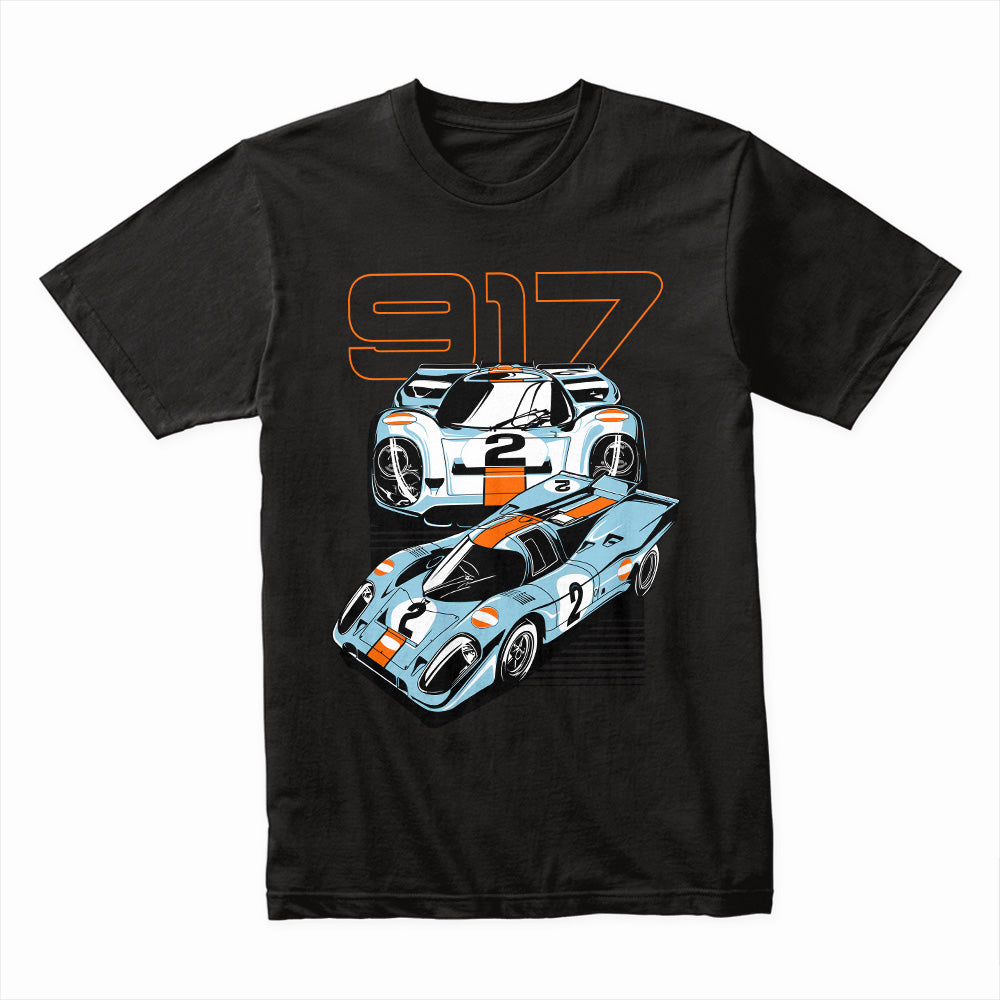 Porsche 917 Gulf Racing T-Shirt – Legendary Le Mans Icon!