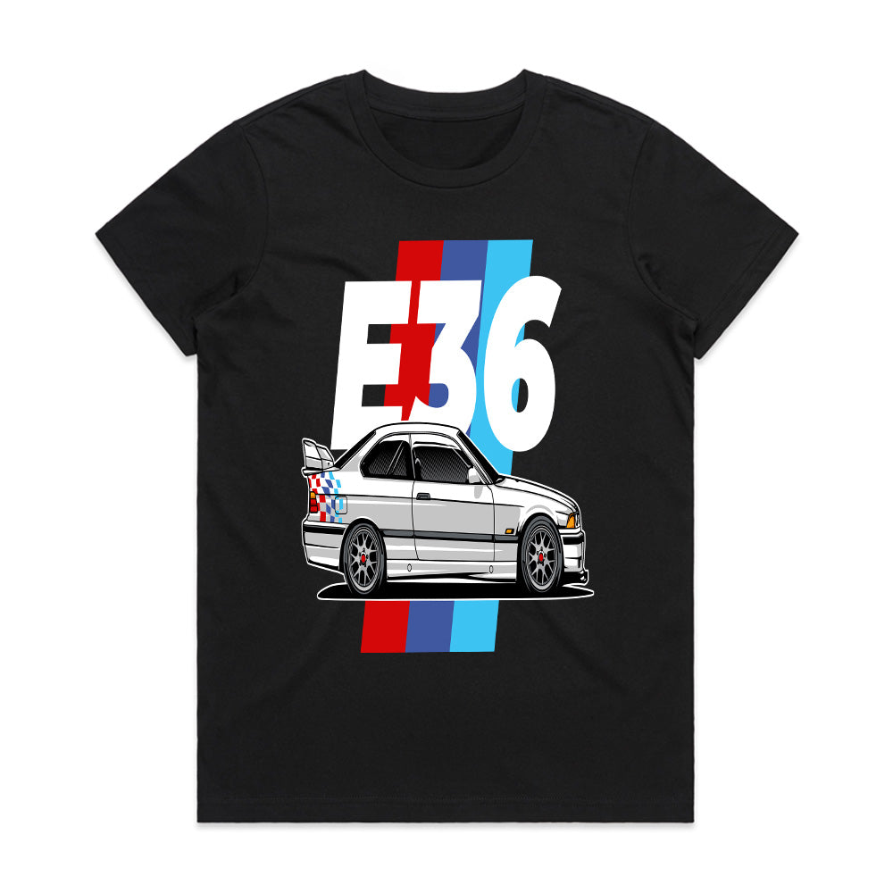 BMW E36 M Power – Classic Motorsport Graphic T-Shirt