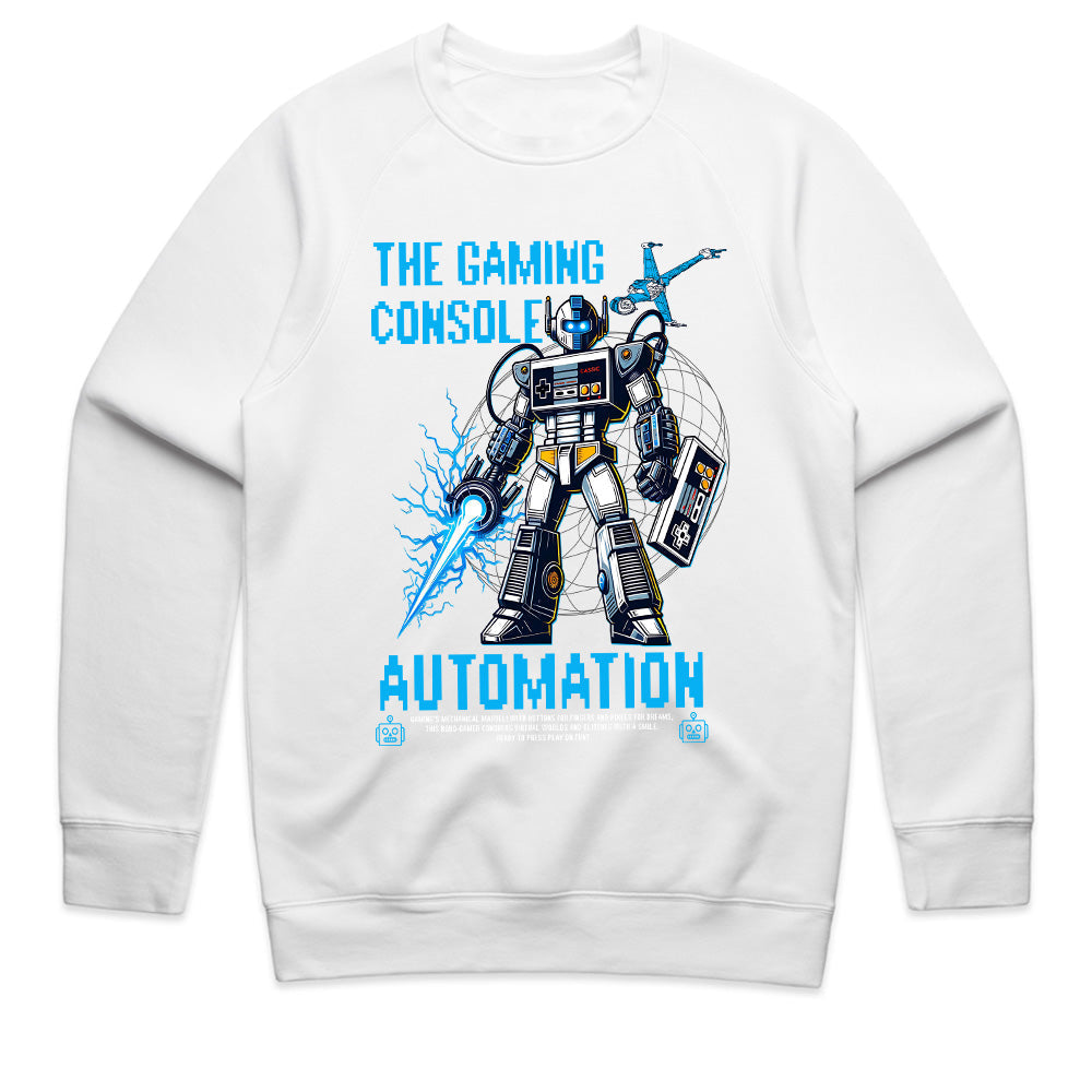 "The Gaming Console Automation" T-Shirt - Retro Mecha Gamer Design