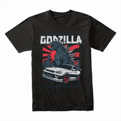 Godzilla Skyline" JDM T-Shirt – King of Monsters Meets King of the Streets