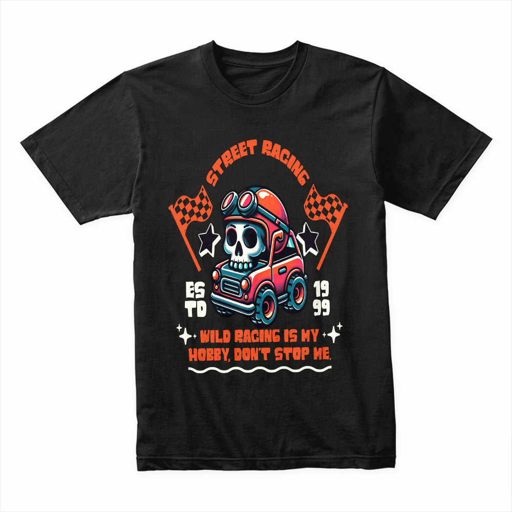 Wild Racing – Street Racer Skull Graphic T-Shirt