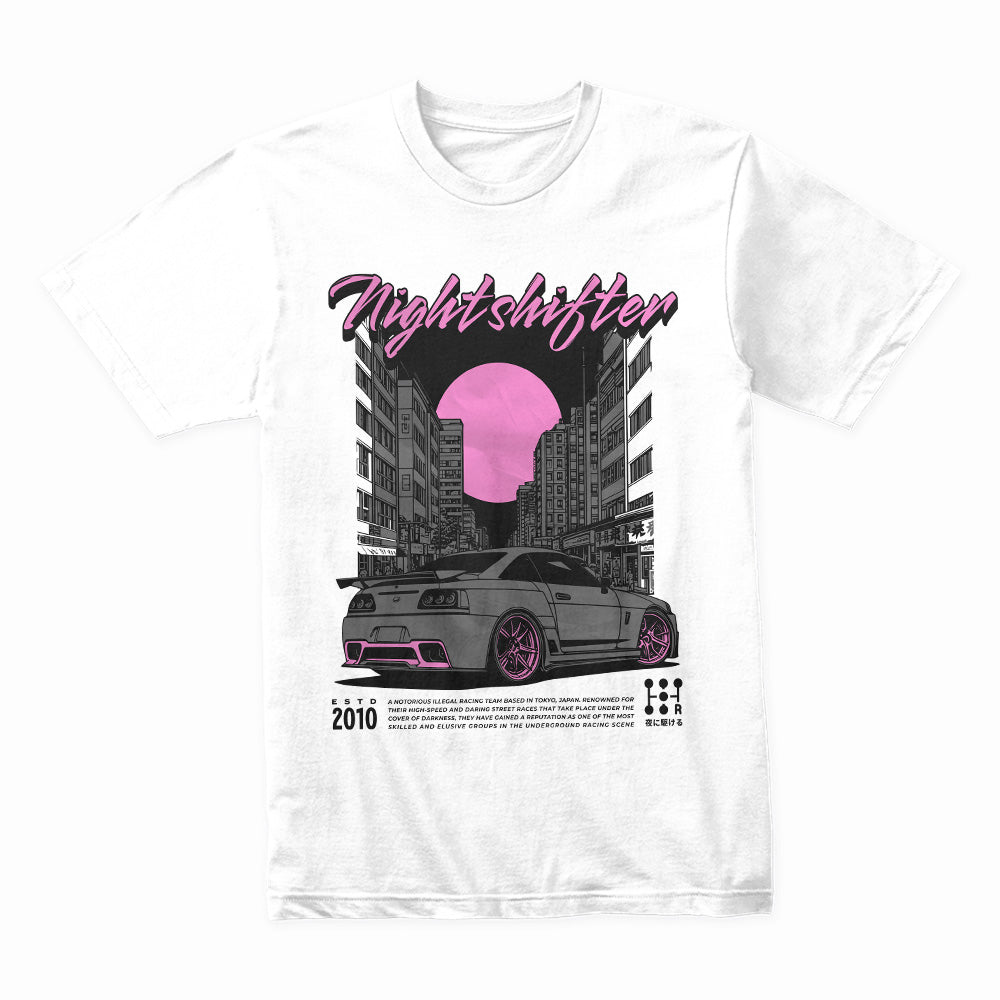 Nightshifter - Neon Noir JDM Street Racing T-Shirt