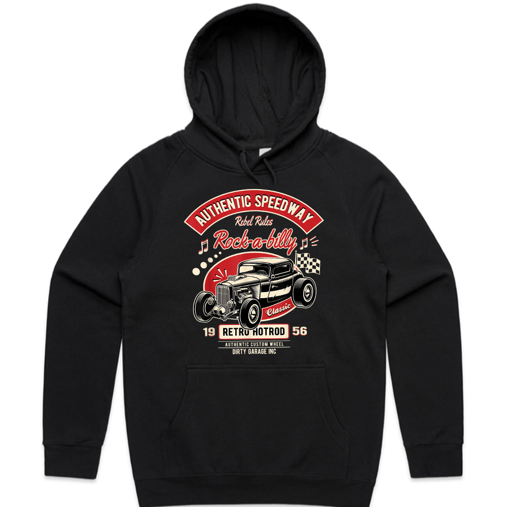 Authentic Speedway Rockabilly Hot Rod T-Shirt – 1956 Retro Classic Car Tee
