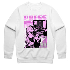 "Press Pause" Cyber Anime Gamer T-Shirt