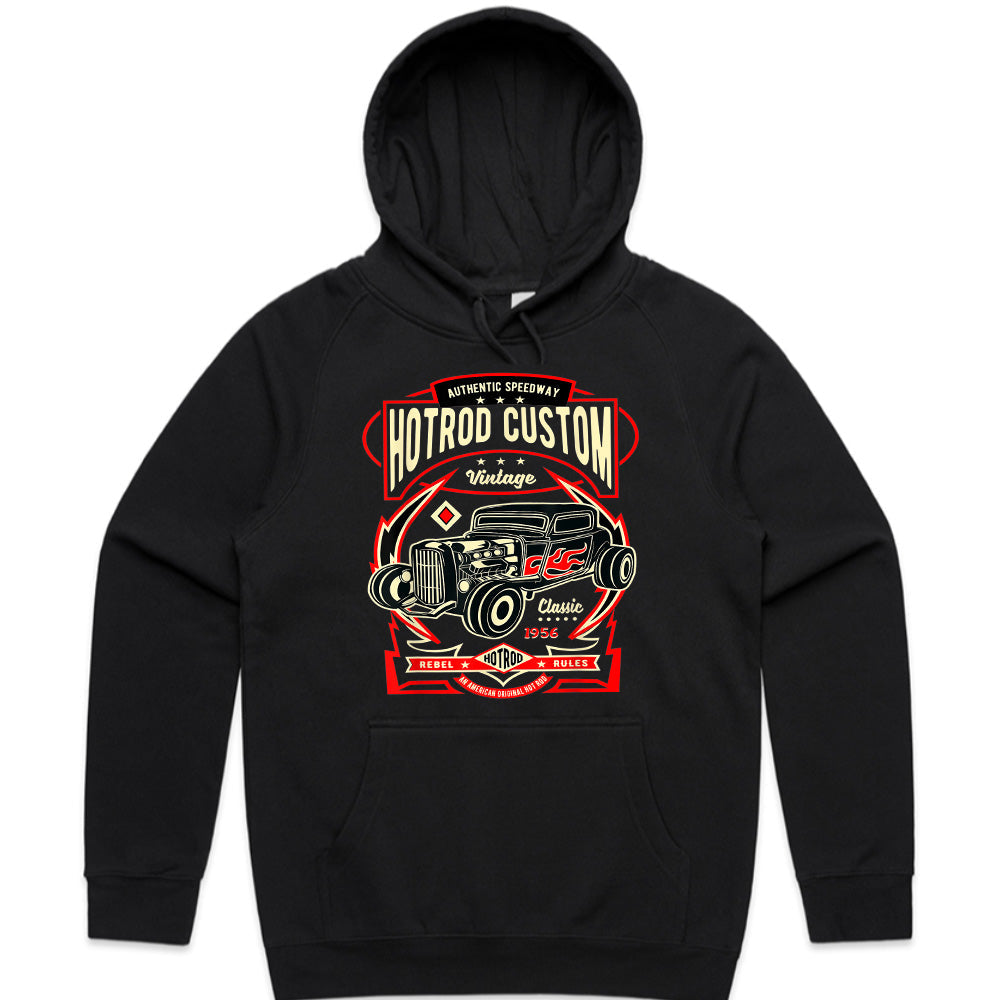 Hotrod Custom 1956 T-Shirt – Vintage Speedway Classic Car Rebel Rules Tee