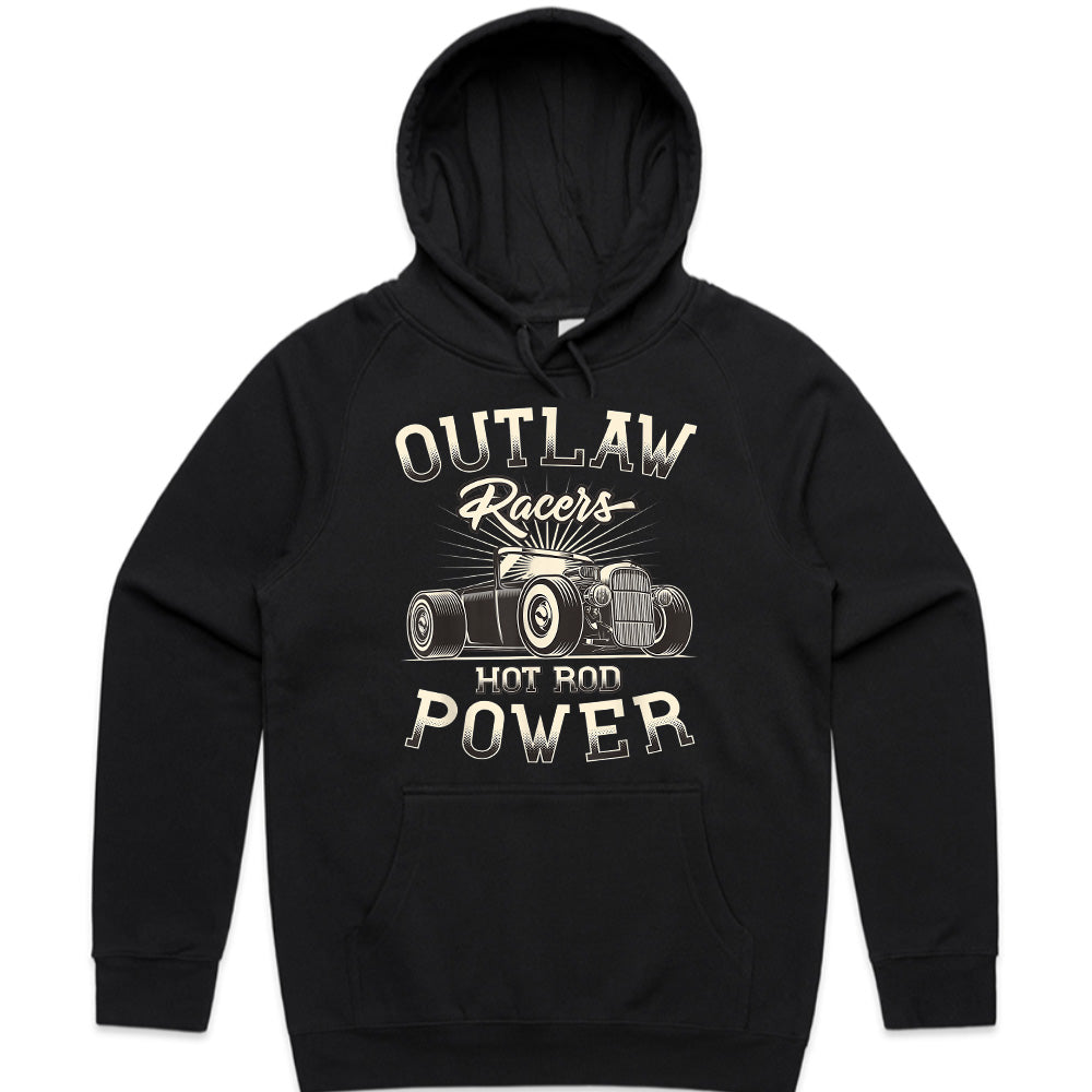 Outlaw Racers Hot Rod Power T-Shirt – Vintage Classic Car Speed Rebel Tee