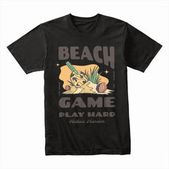 Beach Game T-Shirt – Play Hard, Relax Harder Retro Surf Style