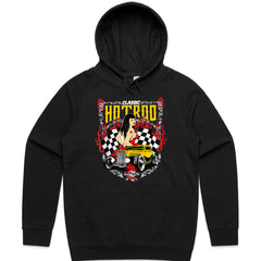 Classic Hot Rod Pin-Up T-Shirt – Vintage Rockabilly Racing Style Tee