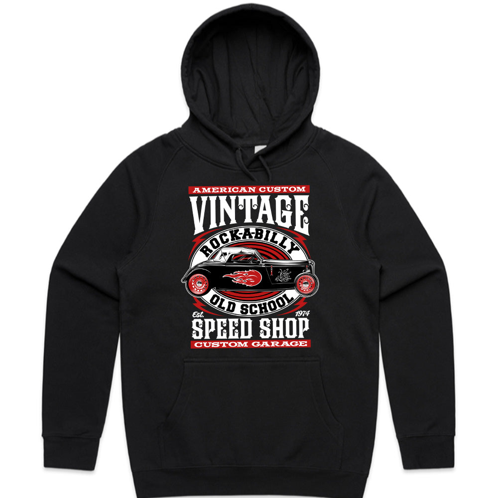 Vintage Rockabilly Speed Shop T-Shirt – Old School Hot Rod Custom Garage Tee