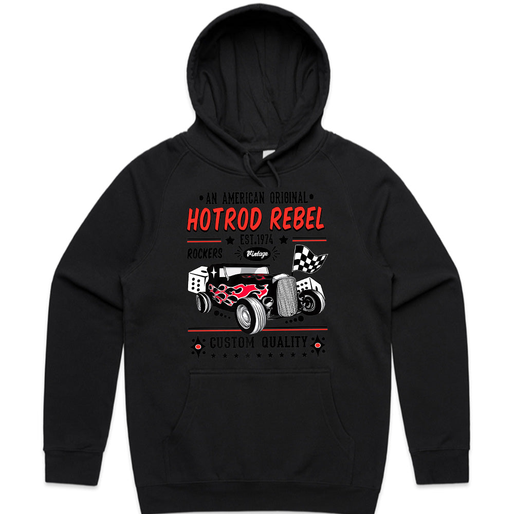 Hotrod Rebel 1974 T-Shirt – Vintage Rockabilly Classic Car Custom Quality Tee