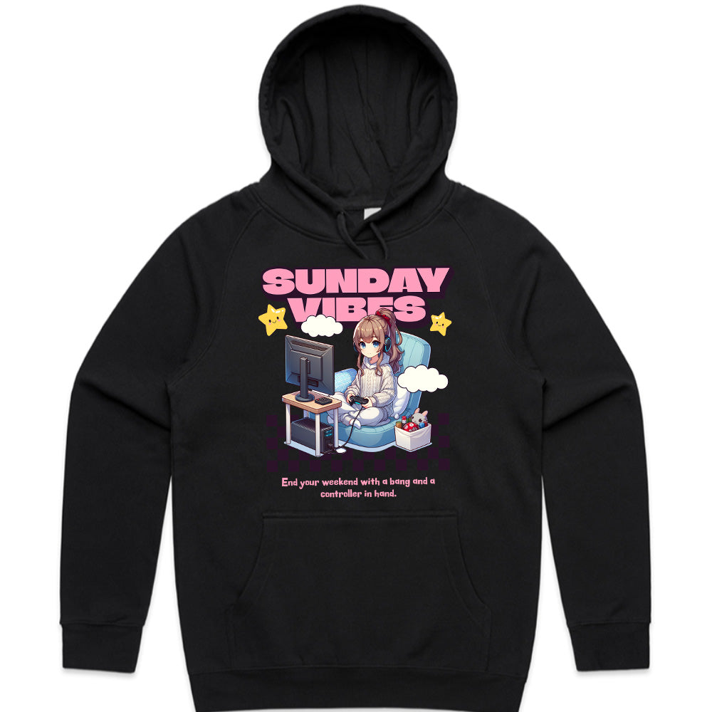 "Sunday Vibes – Cozy Gamer Girl Aesthetic T-Shirt"