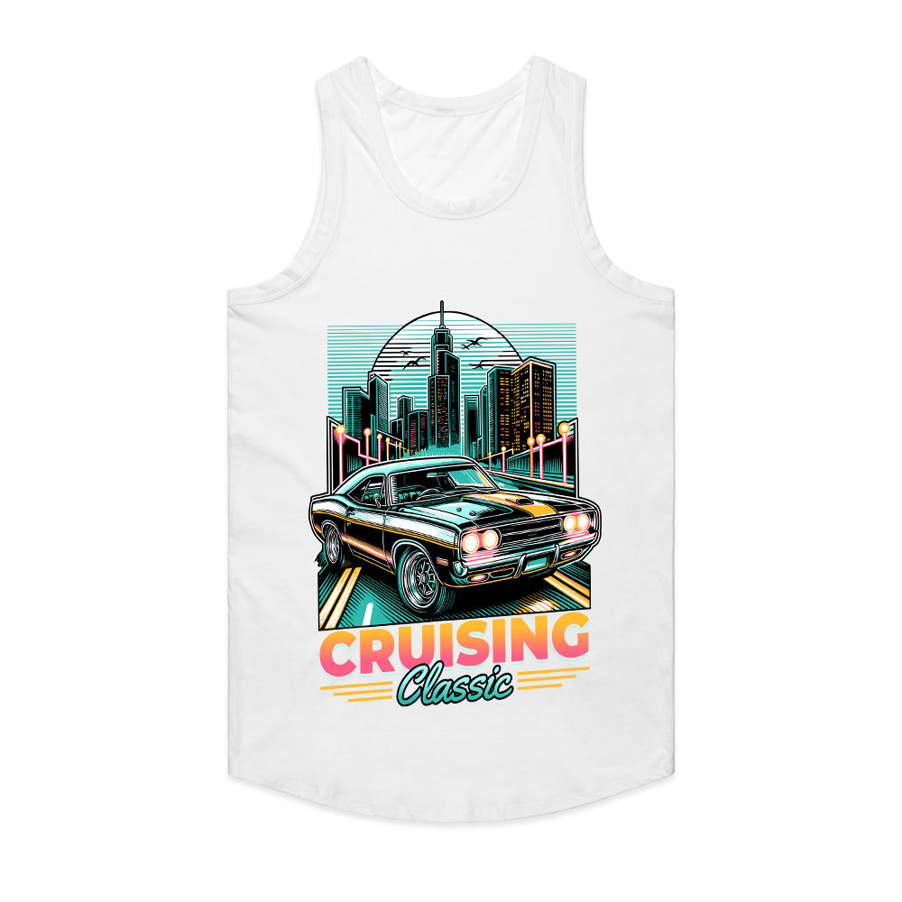 Cruising Classic T-Shirt – Retro Muscle Car & Neon City Drive Tee
