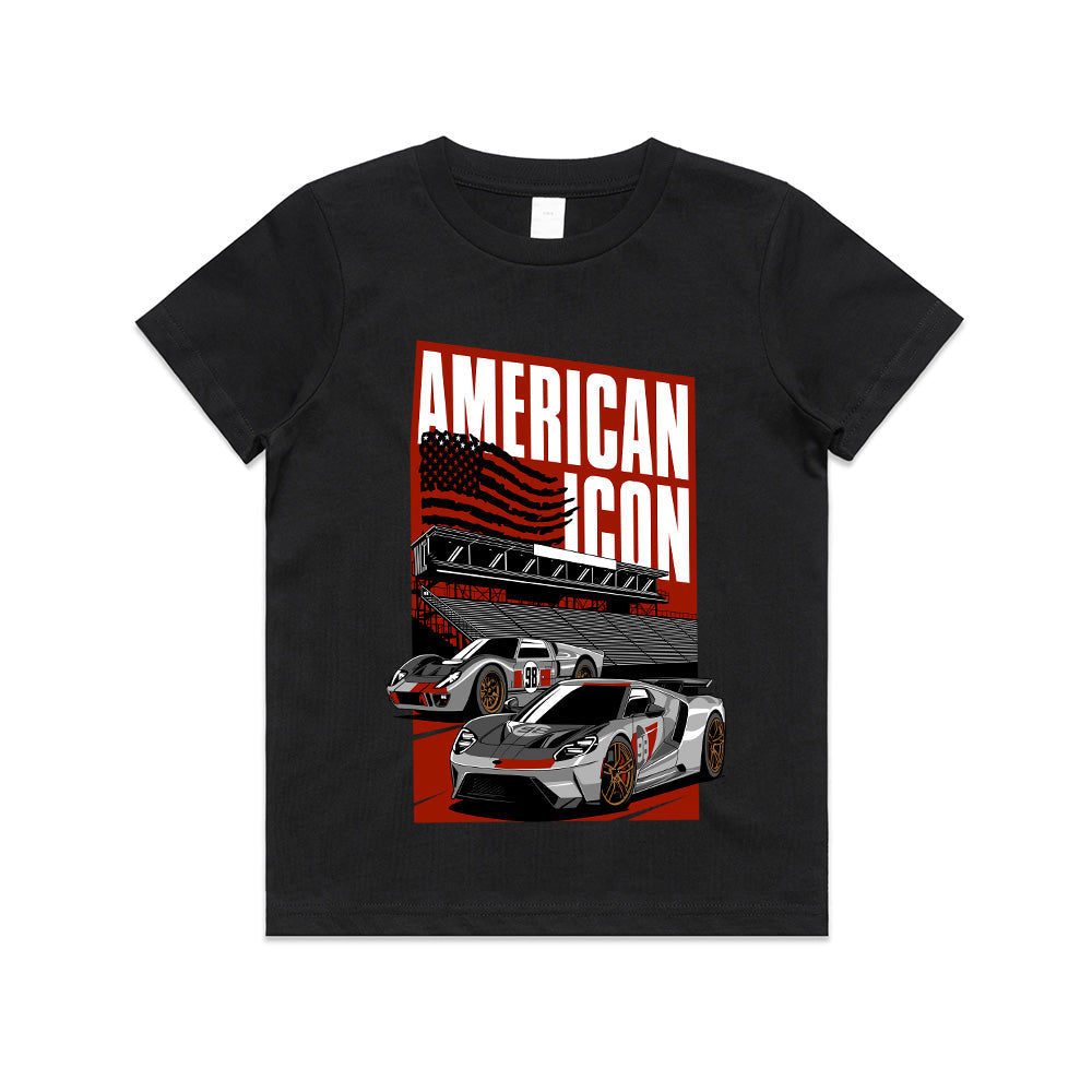 American Icon Ford GT – Legendary Supercar Racing T-Shirt