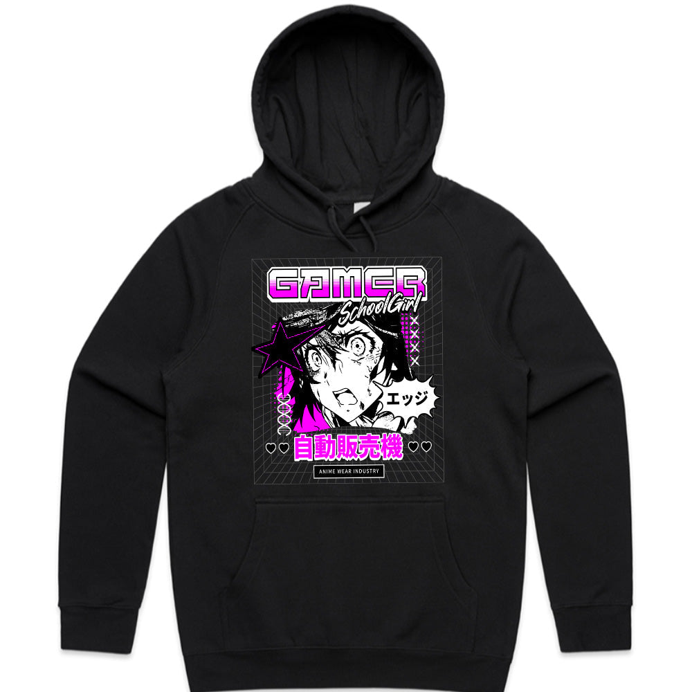 Edgy Gamer School Girl" Cyberpunk Anime T-Shirt – Japanese Aesthetic
