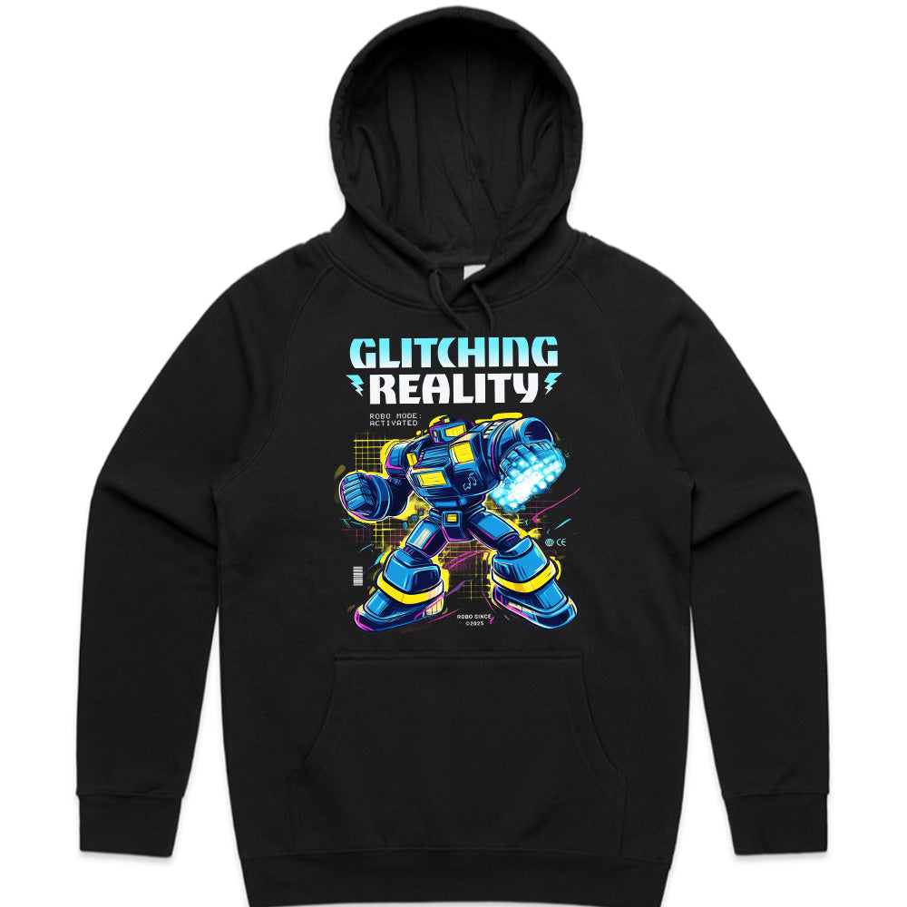 Cyber Mech Warrior T-Shirt – Glitching Reality Sci-Fi Robot Design