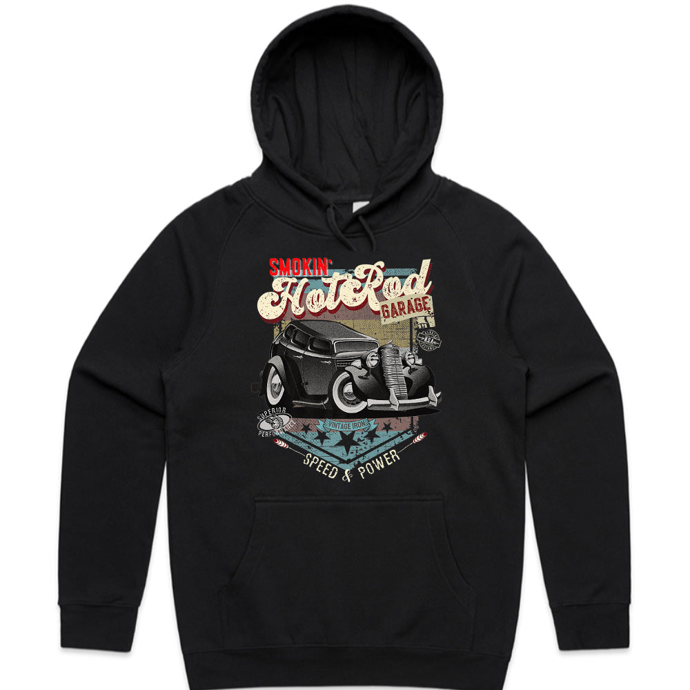 Hot Rod Garage Vintage Iron Muscle Car T-Shirt – Classic Speed & Power Design