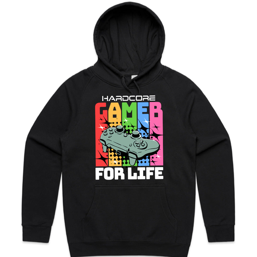 Hardcore Gamer for Life - Retro Gaming T-Shirt