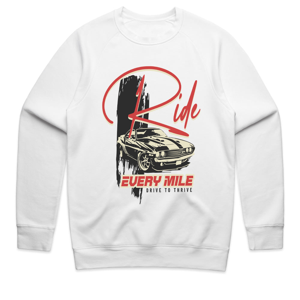 Ride Every Mile – Classic Muscle Car Lifestyle Tee