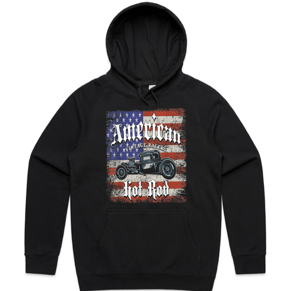 American Hot Rod – Vintage Muscle Car Patriotic T-Shirt