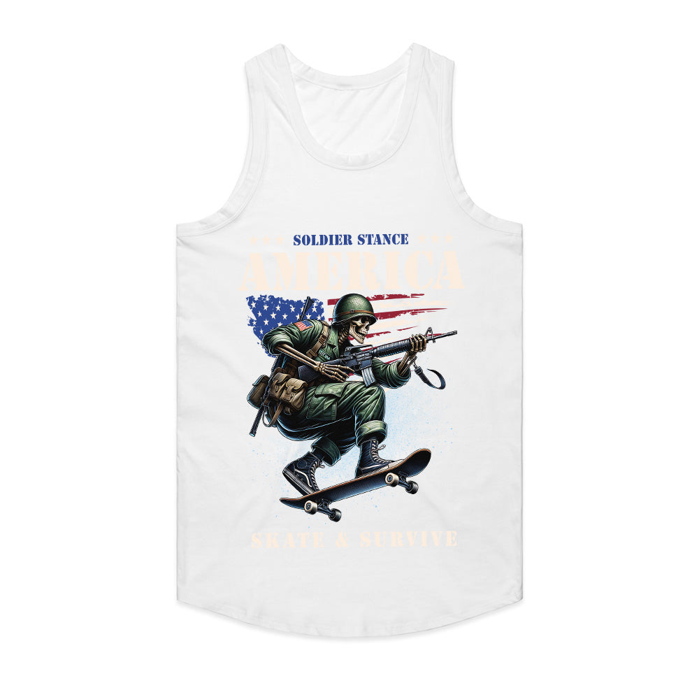 Soldier Stance: Skate & Survive America Tee