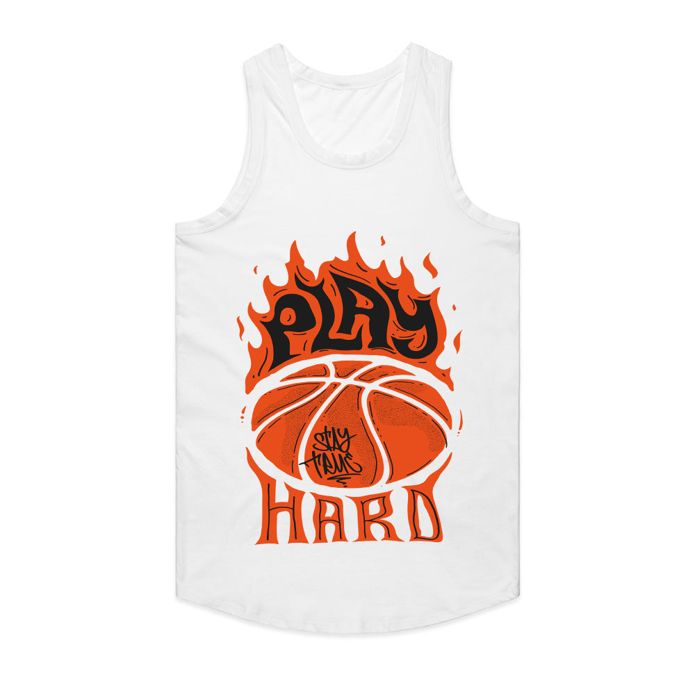 Fire Court: Play Hard Basketball Tee