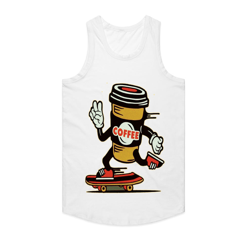 Caffeine Cruiser: Skate & Sip Coffee Tee