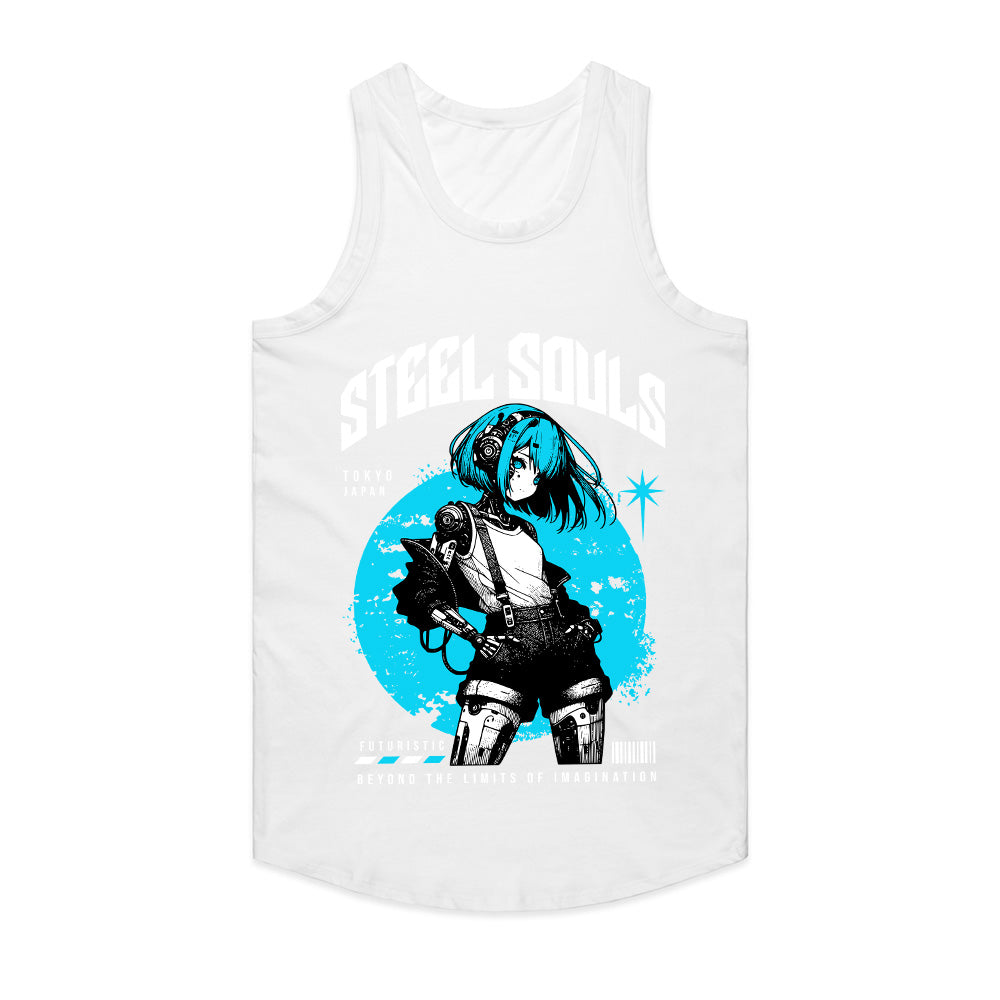 Steel Souls – Futuristic Cyborg Anime Tee