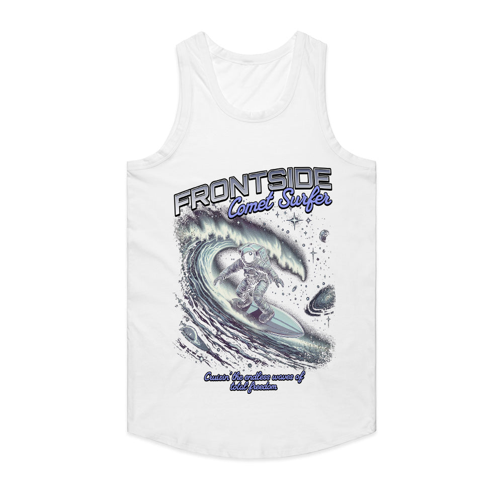 Frontside Comet Surfer: Galactic Wave Rider Tee