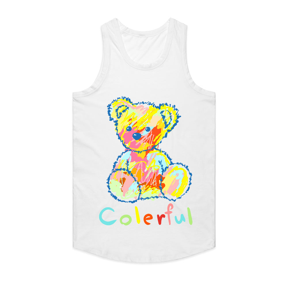 Crayon Chaos – Colorful Bear Scribble Tee