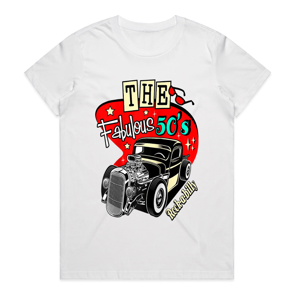 The Fabulous 50s Rockabilly Hot Rod T-Shirt – Vintage Classic Car Retro Style