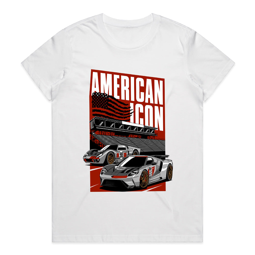 American Icon Ford GT – Legendary Supercar Racing T-Shirt