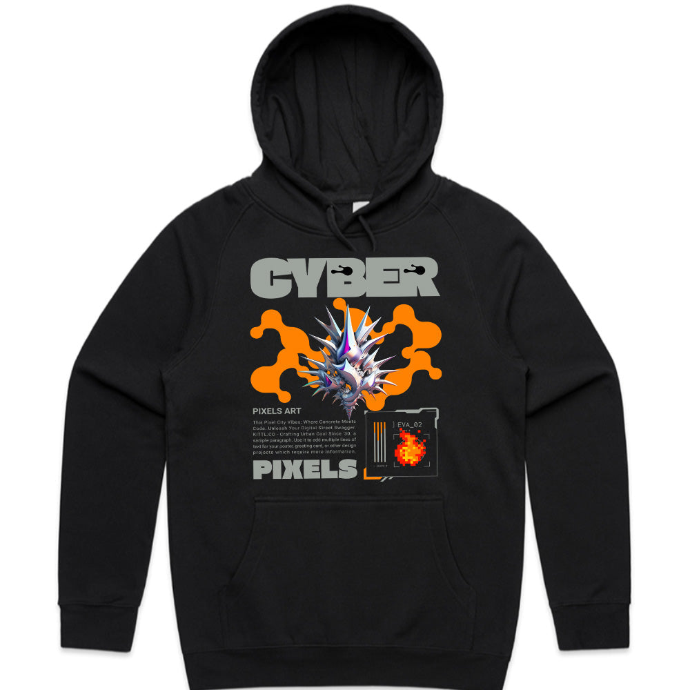 Cyber Pixels - Futuristic Digital Art Streetwear T-Shirt