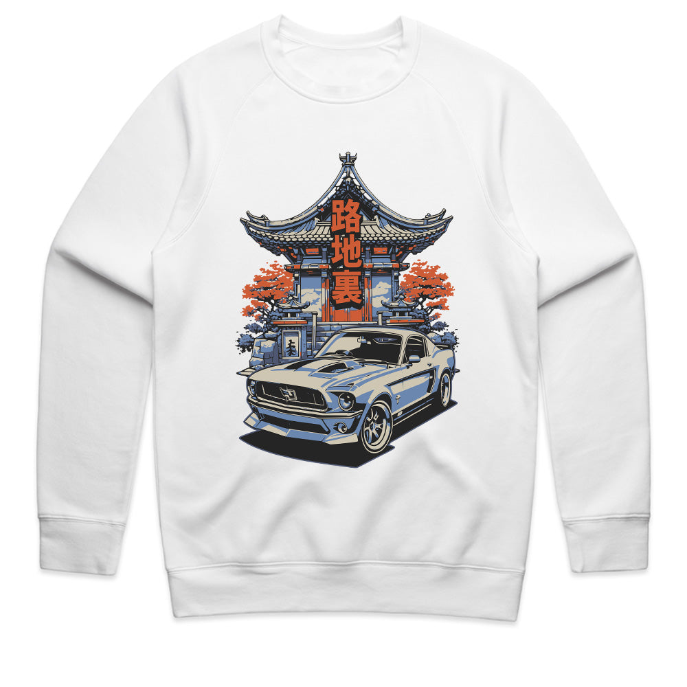 Samurai Streets Mustang T-Shirt – Classic Muscle Meets Japanese Culture